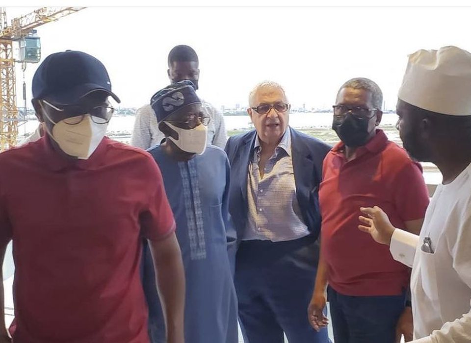 On-site construction visit — Azuri Towers top floor with Atlantic Ocean views